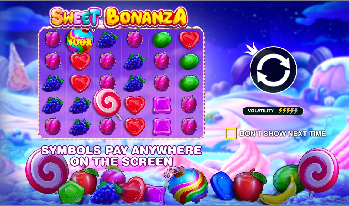Casino Games - Screenshot Pragmatic Play Sweet Bonanza Slot - MGJ