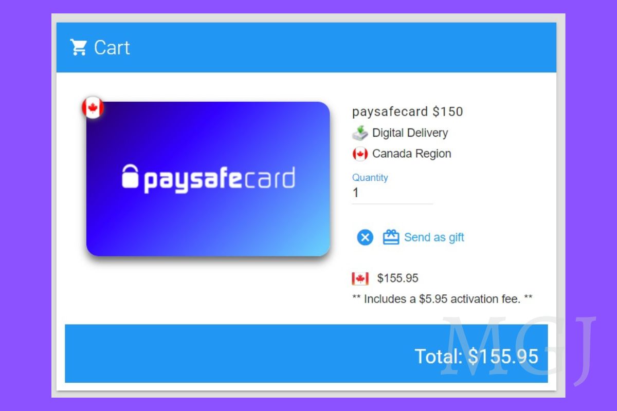 Paysafecard Casno Payment - Buying Card at PC Game Supply - Checkout - MGJ