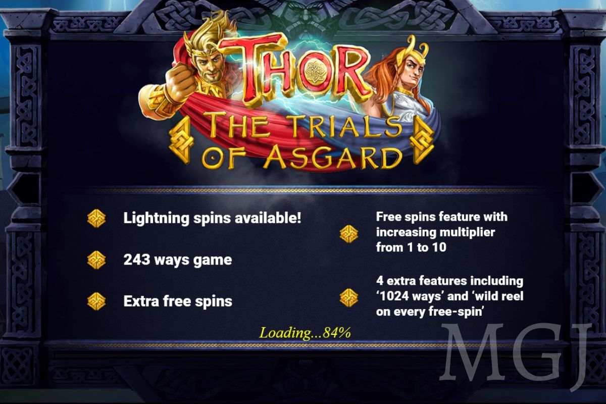 PlayOJO Screenshot - Online Casino Welcome Offer - GVG Thor The Trials of Asgard Slot Loading - MGJ