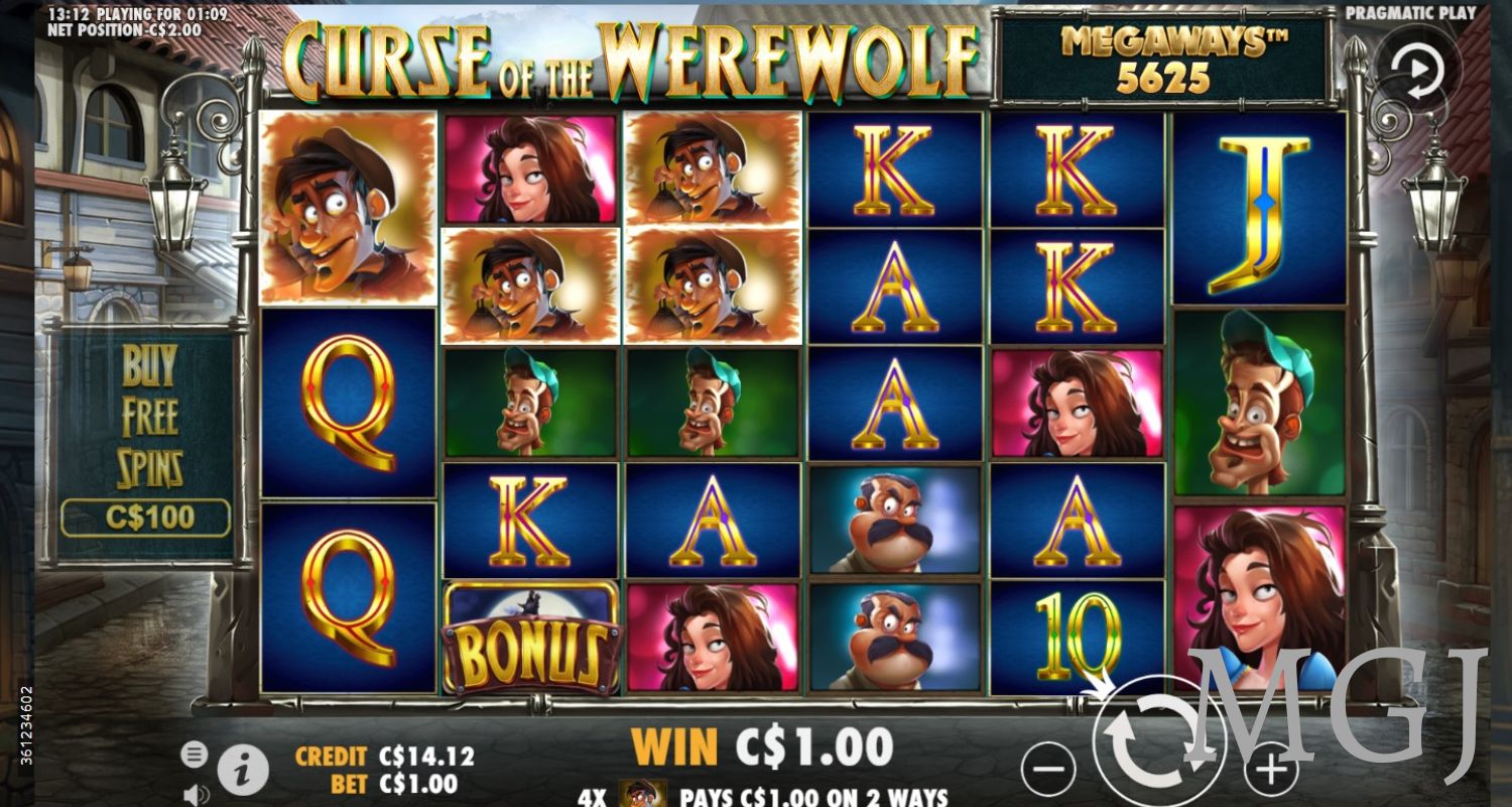 Curse of the Werewolf Megaways - Pragmatic Play - Screenshot - MGJ
