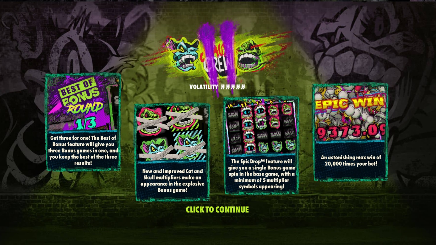 Online casino games - Screenshot of Chaos Crew II online slot - Hacksaw - MGJ