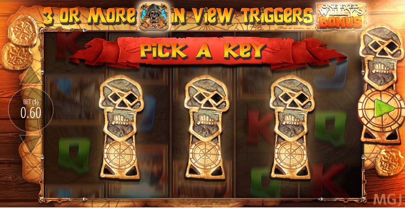 Screenshot of The Goonies Jackpot Royale slot - Pick a Key - Blueprint Gaming - MGJ