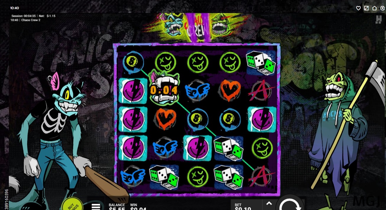 Screenshot Chaos Crew II Slot Game -Win - Hacksaw Gaming - MGJ