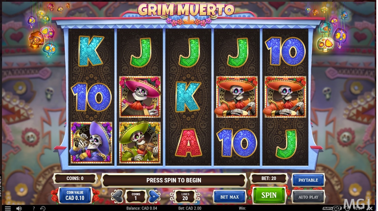 Screenshot of Grim Muerto - Base Game - Play'n GO - MGJ