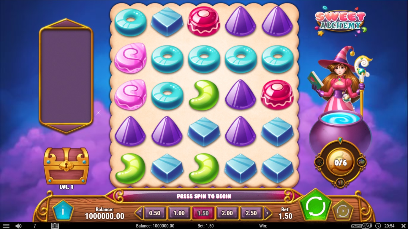 Sweet Alchemy - Screenshot of base game - Play'n GO - MGJ
