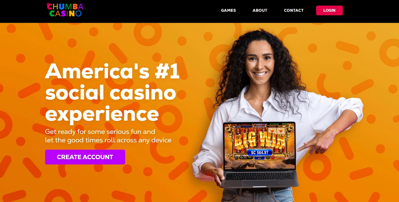Chumba Casino - Screenshot of homepage