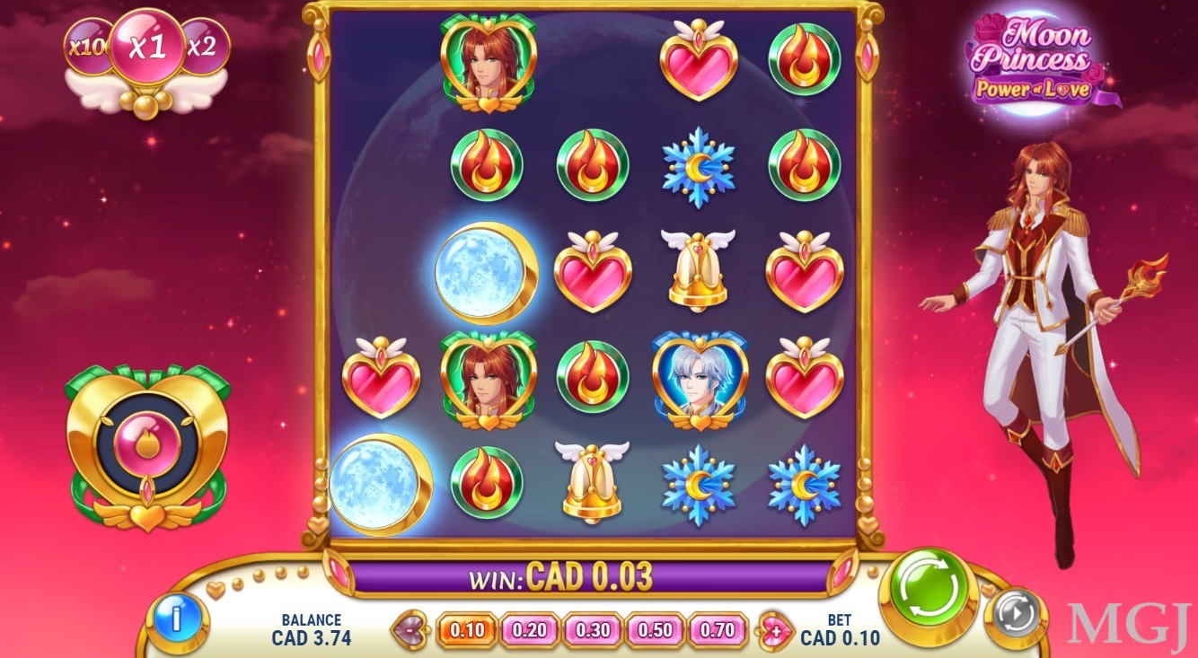 Screenshot of Moon Princess Power of Love - Blaze - Play'n GO - MGJ
