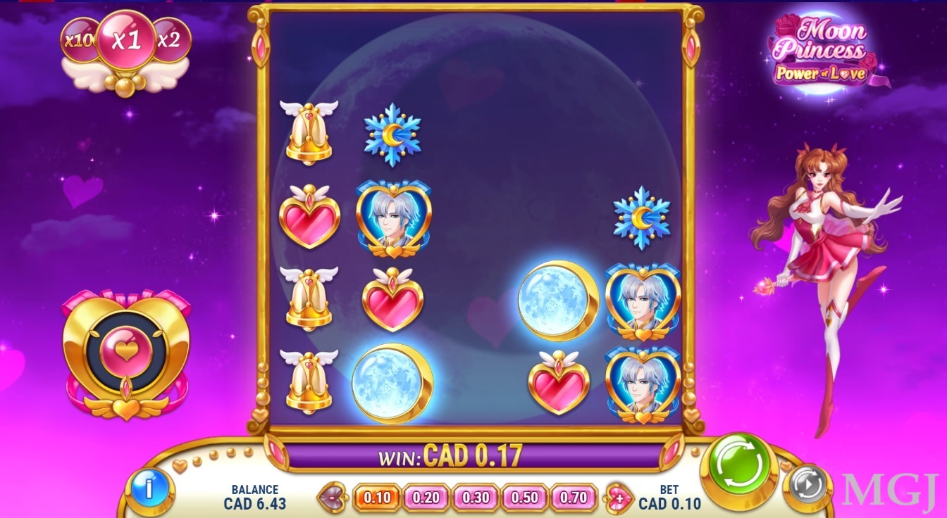Screenshot of Moon Princess Power of Love - slot Win - Play'n GO - MGJ