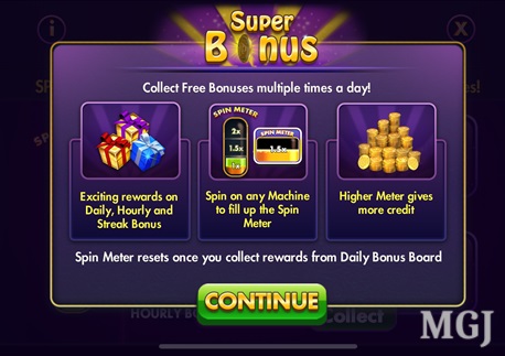 Screenshot of Zynga's Black Diamdon Casino - Bonuses - MGJ