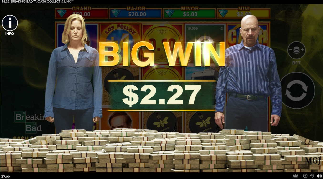 Breaking Bad Cash Collect & Link Screenshot - Playtech Origins - Big Win - MGJ