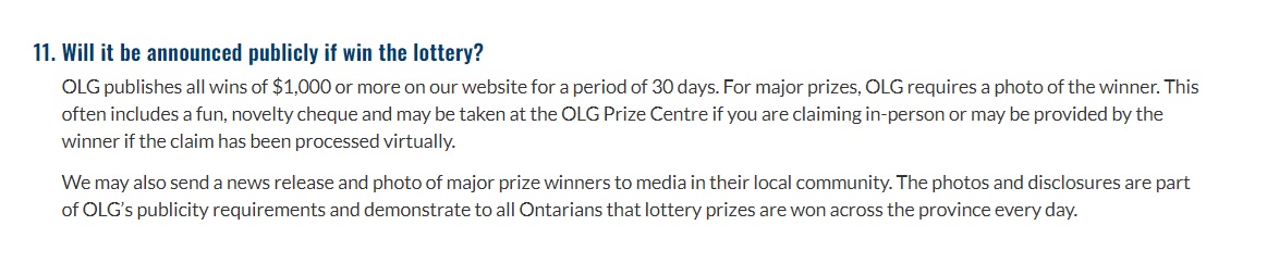 OLG Lottery Prize Rules - MGJ