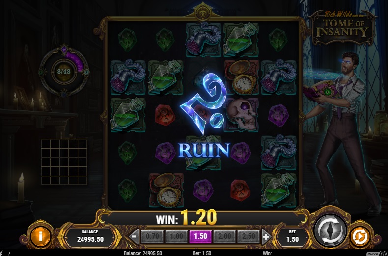 Rich Wild and the Tome of Insanity Slot Screenshot - Play'n GO - Portal Feature - MGJ