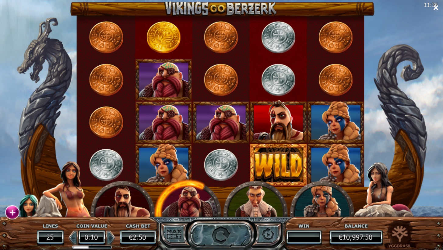 Yggdrasil Slots - Screenshot of Vikings Go Berzerk - MGJ