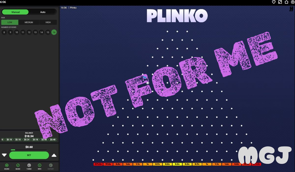 Online Plinko - Not for Me - MGJ